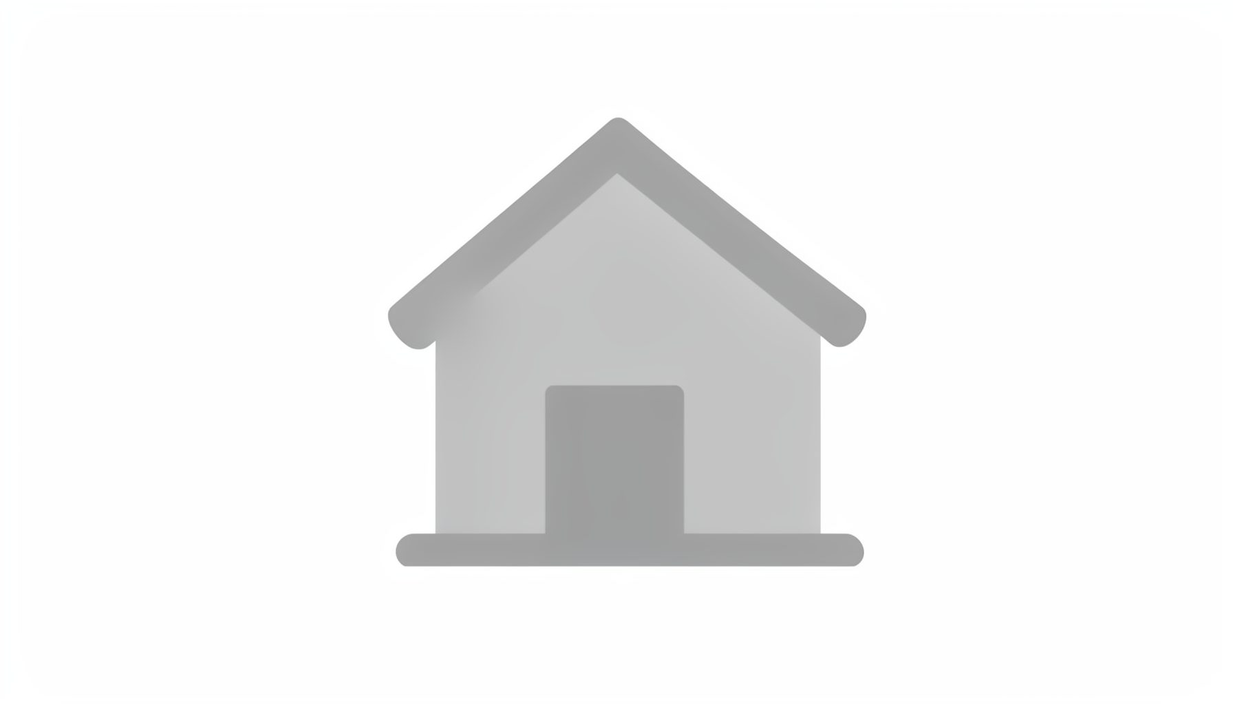 Simple flat icon representing residential pest protection, grey tones